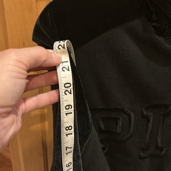 Victoria's Secret PINK size small crop top sweatshirt hoods black clover - Picture 9 of 9